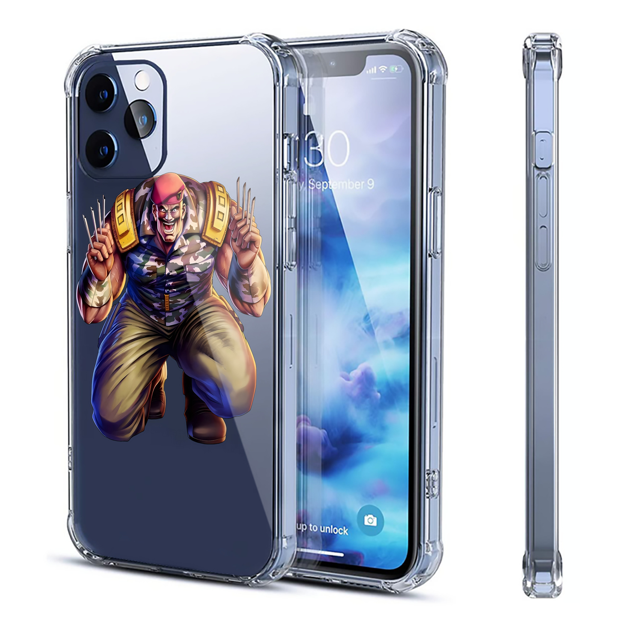 （画像用） 北斗の拳 Fist of the North Star 【iPhone 12シリーズ対応】透明スマホケース（クリアソフトケース）